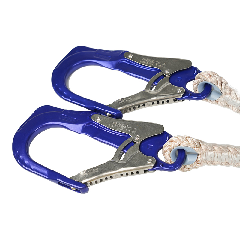 KA-L17 Tali Pengaman E Pelindung Jatuh dengan Kijang Nilon, 2 Kait Aloi Aluminium, dan 1 Karabiner Aloi Aluminium