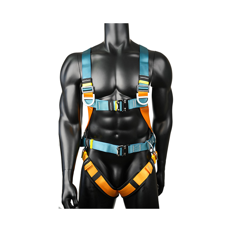 KA02 Cincin 6 D, 2 gesper pelepas cepat, bantalan pinggang besar tali pengaman atap konstruksi seluruh bodi